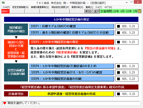 ５か年中期経営計画システム