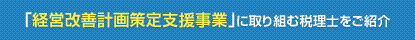 「経営改善計画策定支援事業」に取り組む税理士をご紹介