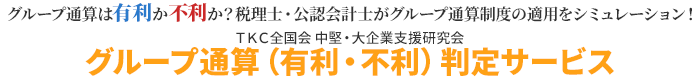 グループ通算（有利・不利）判定サービス