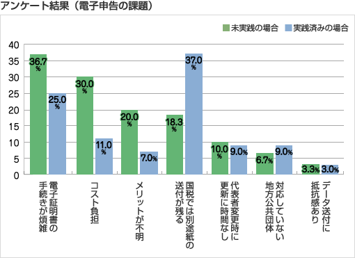 アンケート結果（電子申告の課題）