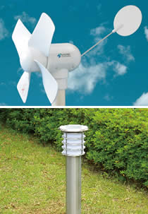 マイクロミニ風力発電機やソーラーパネル付きLED外灯などの