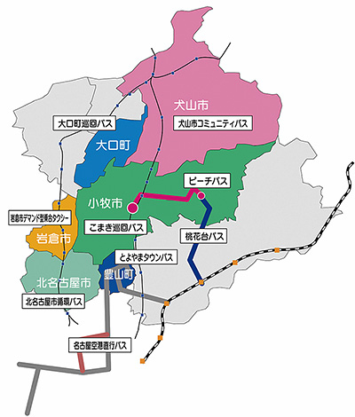 あおい交通が展開する路線