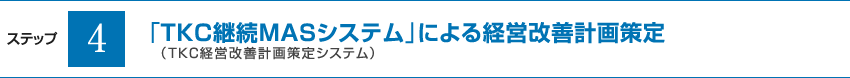 「TKC継続MASシステム」（TKC経営改善計画策定システム）による経営改善計画策定