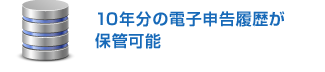 10年分の電子申告履歴が保管可能