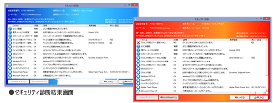 セキュリティ診断結果画面