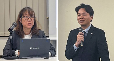 左から、大谷蘭子システム委員長、髙島聖也会員