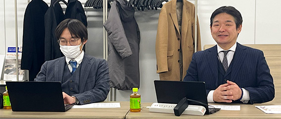 山中朋文NMS委員長(右)と山浦佑太副委員長